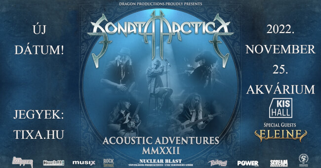 Sonata Arctica - Acoustic Adventures 2022, vendég: Eleine Akvárium Klub