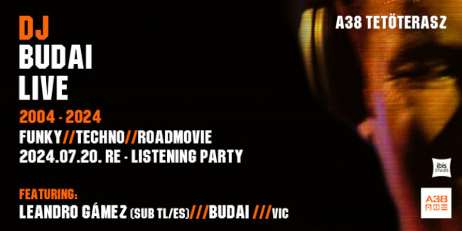 Dj Budai Live - Funky Techno Road Movie Re-Listening party feat. Dj Budai, Vic, Leandro Gámez (ES) A38 Hajó